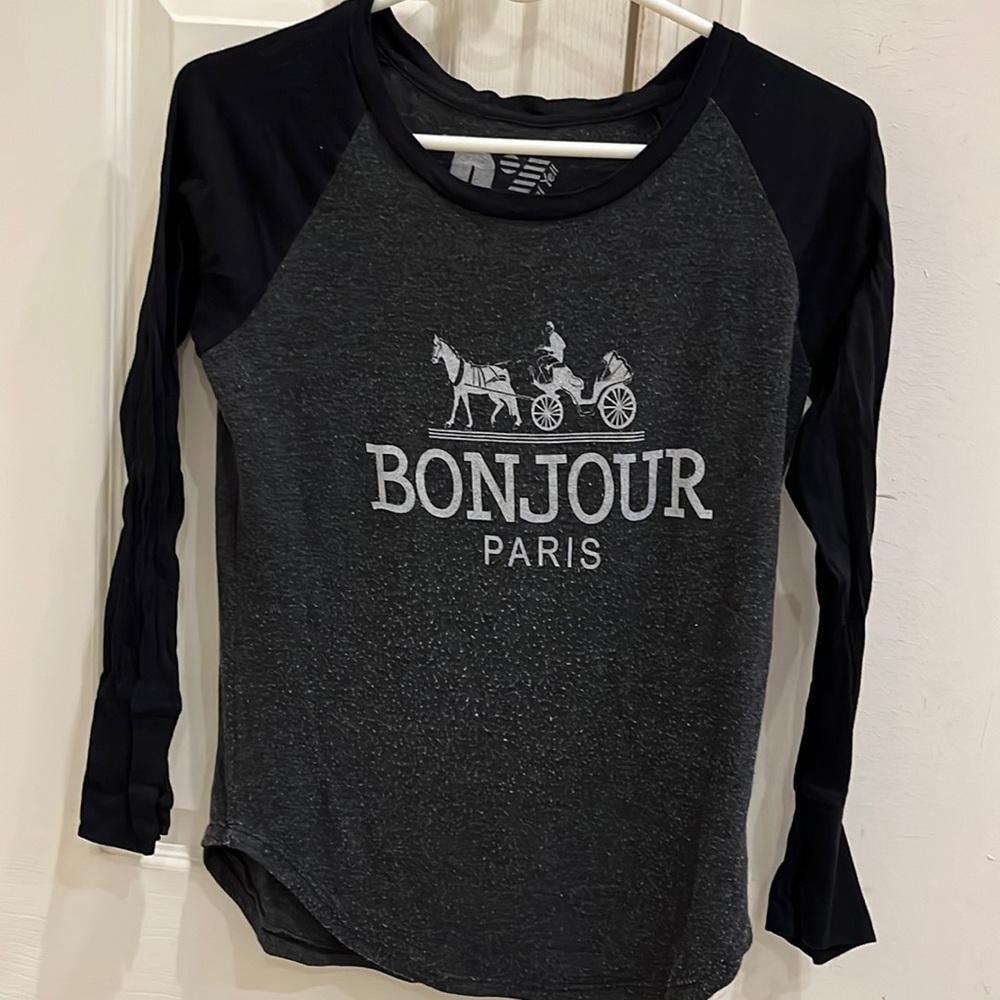 Rebel Yell long sleeve charcoal and black shirt. Size xl